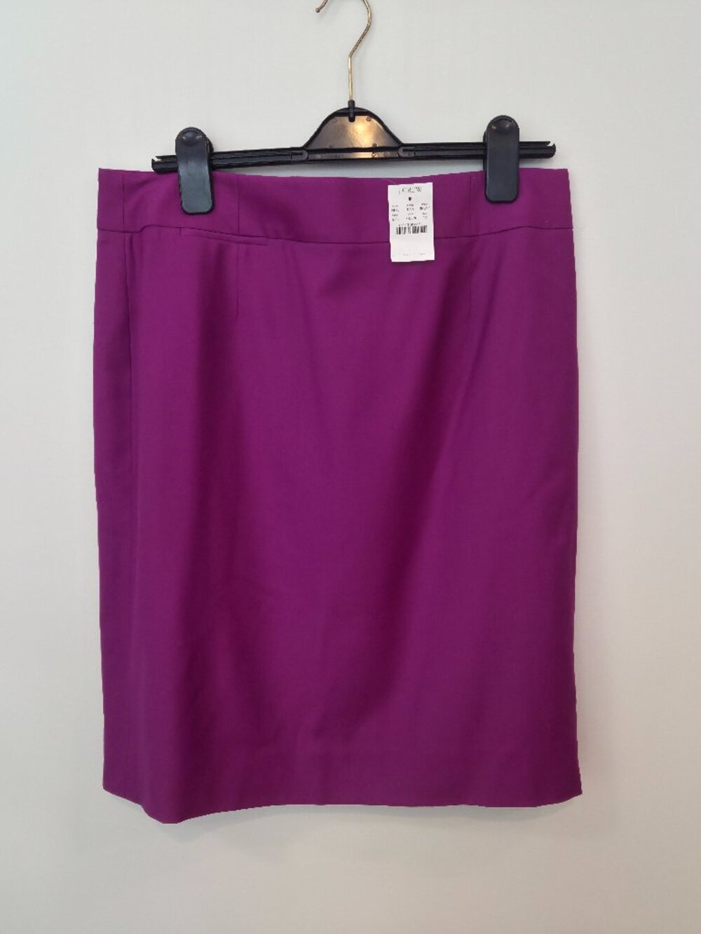 J.Crew Purple Wool Skirt NWT | Size 12 | 100% Wool | Kick Pleat
